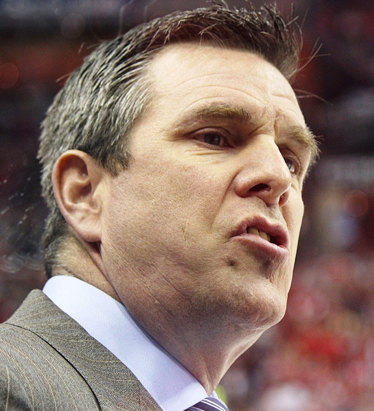 Pittsburgh Penguins head coach Mike Sullivan during a game against the Washington Capitals, March 1, 2016, at Verizon Center in Washington, D.C.